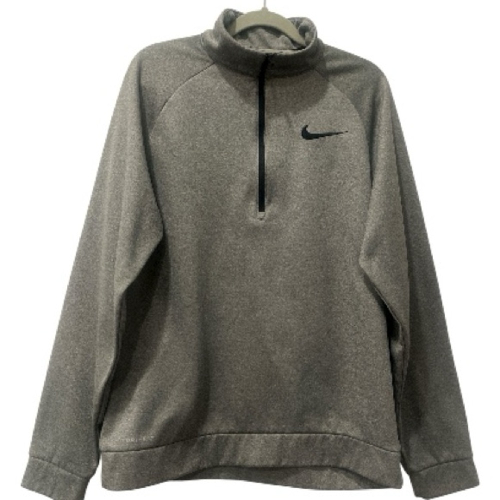 Nike Running Dri-Fit 1/4 Zip Gray Soft Stretch‎ Pullover Size Medium